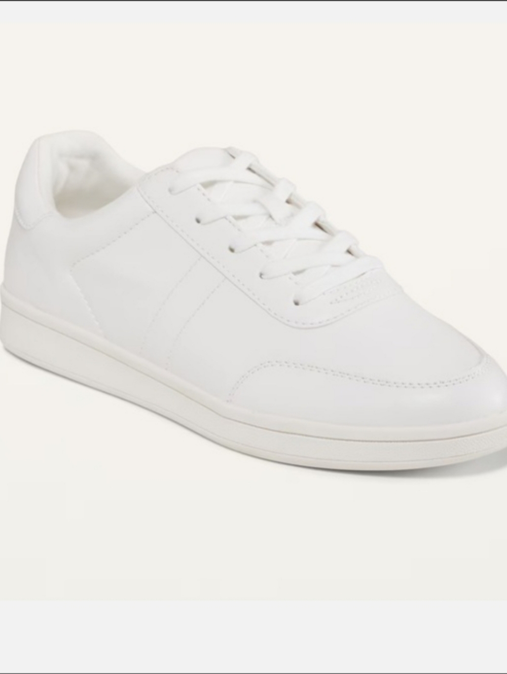 Old Navy Woman Classic White Women's Low-Profile Lace-Up Sneakers Size 6.5